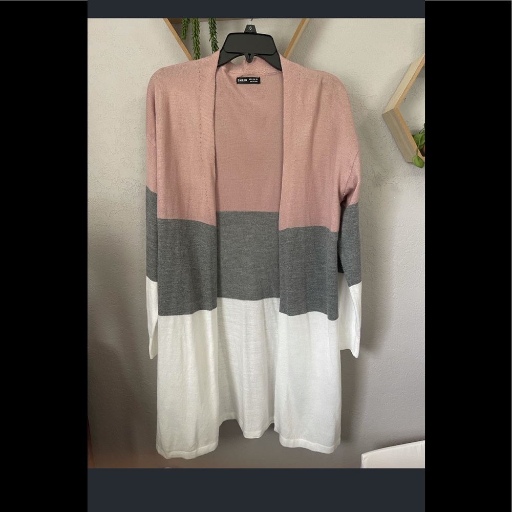 Shein Long Lightweight open front Cardigan